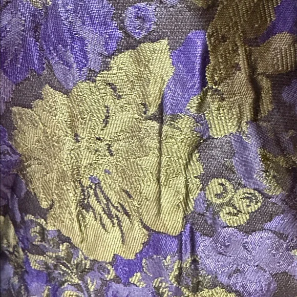 Salvatore Ferragamo Purple and Green Floral Silk Blazer - Picture 2 of 8